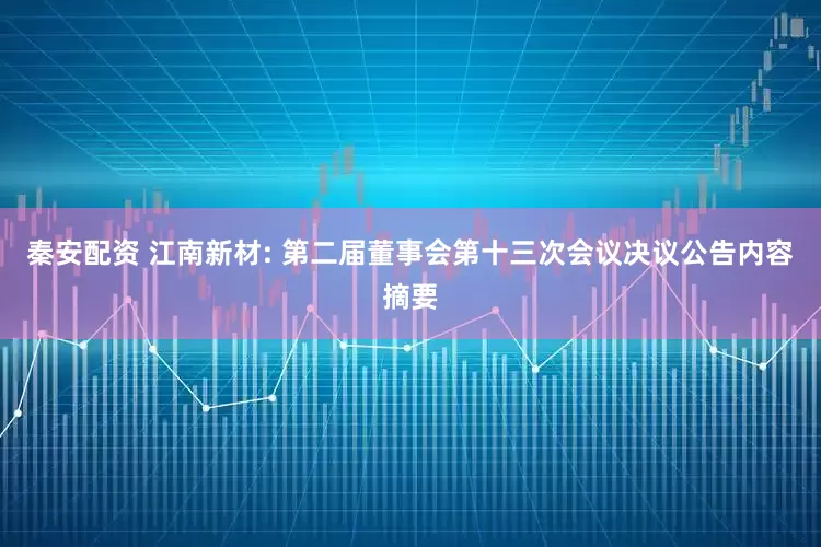 秦安配资 江南新材: 第二届董事会第十三次会议决议公告内容摘要